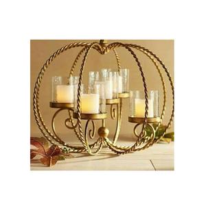 Bougeoir en alliage d'aluminium pour la décoration intérieure Élégant avec haute qualité Petite et moyenne taille Bougeoir de table plaqué or - Product Image 1