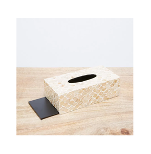 Caja de pañuelos con incrustaciones de hueso de diseño clásico, soporte de papel, accesorios de baño, caja de almacenamiento, organizador, diseño superior - Product Image 4