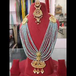 ชุดยาวลูกปัดโบราณมาลาอินเดียพร้อมลูกปัดหลากสีคุณภาพสูงทำด้วยมือสร้อยคอจำนวนมาก - Product Image 1