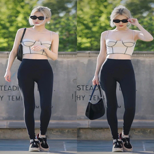 Nueva llegada Premium Super Soft Buttery tejido de punto Leggings para mujeres High Christmas Candy Lollipop impreso Leggings cosidos - Product Image 3