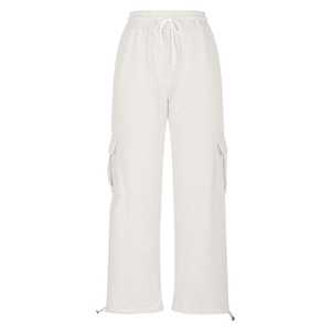 2025 femmes pantalons mode Denim jean coupe ample évasé multi-poches déchiré Streetwear Style décontracté Cargo pantalon femmes - Product Image 2