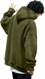 Vente chaude, sweat-shirts épais et lourds en molleton, épaules tombantes, hommes, personnalisés, en molleton français 100% coton, sweat-shirt unisexe surdimensionné et lourd - Product Image 4