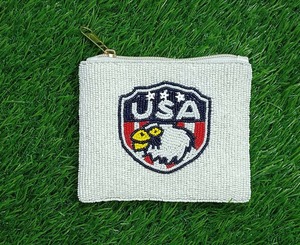 Porte-monnaie en forme de bouteille de champagne en perles argentées, fait à la main, pochette de fête, broderie de perles vertes, fermeture éclair, mini portefeuille, porte-clés, porte-cartes - Product Image 4