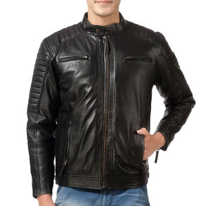 Nouvelle Veste Décontractée en Cuir de Vachette Faite sur Mesure, Fermeture Éclair Avant, Couleur Unie, Écologique, Respirante, Haute Qualité, pour l'Hiver - Product Image 1