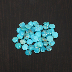 5PCS ธรรมชาติสีเขียวขุ่น5มม. กลม CABOCHON 7.50CTS - Product Image 4