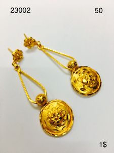 Pendientes de CHARM con plataforma de oro de 18K para niña y mujer, joyería - Product Image 5