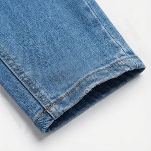 Ladies Knitted Oversize <b>Stretch</b> Customized Color Denim Pants Distressed Plus Size <b>Jeans</b> Logo Streetwear Fashion Casual Pants - Product Image 6