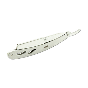 Navaja de Barbero Recta UBI de 12 cm, Profesional, de un Solo Filo, para Hombre, Plateada, de Acero con Alto Contenido de Carbono, Cuchilla Reemplazable - Product Image 4