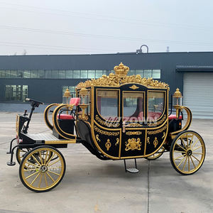 Charrette royale électrique personnalisable en couleurs, calèche à cheval à 4 roues, transport spécial pour 4 à 6 personnes, calèche tirée par des chevaux - Product Image 2