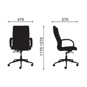 Bon 01 BFGVP054 Classic Executive Chair Premium PU Leather and Metal Base Ergonomic and Adjustable Height for Workshops Gyms - Product Image 4