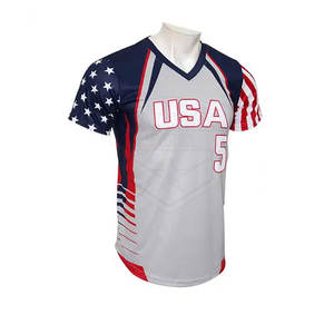 เสื้อซอฟต์บอลยูนิฟอร์มทีมชุดซอฟต์บอลกระดุมเต็มสีตามสั่ง - Product Image 2