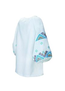 Blusas y Tops Ucranianos Blancos, Blusa Blanca Bordada de Manga Larga, Nueva Moda de Verano, Estilo Étnico, Bordado Ucraniano - Product Image 4