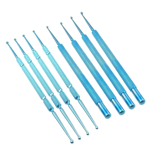 เครื่องมือผ่าตัดตาคุณภาพสูง ไทเทเนียมพรีเมียม ไม้พายเมย์โฮเฟอร์ สำหรับขูดต่อมตา กำจัดน้ำตาวงตา สีฟ้า - Product Image 6