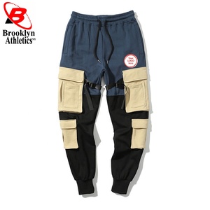 Pantalon décontracté à carreaux tissés à taille élastique pour homme en 100% coton - Product Image 1