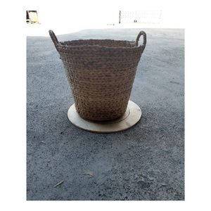 Panier de rangement en jacinthe d'eau jaune foncé vintage écologique personnalisé yeux flexibles multifonctionnels 47 - Product Image 4