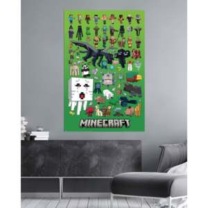 Modern Style Minecraft Character Montage <b>Poster</b> Made of Paper for Wall Decor - Product Image 4