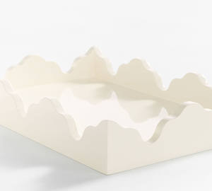 Produit tendance haut de gamme plateau de service en laque festonnée plateaux de service de couleur personnalisée pour la décoration de l'hôtel et de la maison de restaurant - Product Image 4