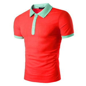 Best Selling High Quality Breathable Knitted Cotton Bamboo <b>Men's</b> <b>Slim</b> <b>Fit</b> Casual Short Sleeve for <b>Shirts</b> - Product Image 1