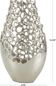 Forme personnalisée et unique conçu en aluminium artisanat fleur vase décoratif à vendre à des prix de gros de l'Inde - Product Image 3