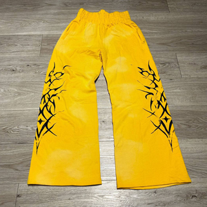 Pantalones Deportivos Holgados Estilo Vintage con Lavado Ácido, Pantalones Deportivos de Algodón Ligero, Pierna Ancha, Cintura Media, Estilo Moderno y Holgado - Product Image 4