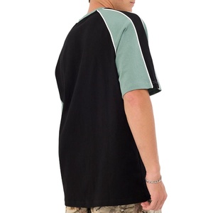 Custom Vintage <b>Hip</b> Hop Blank Design Silk/Cotton T-Shirt Multi-Color Panel 220 Gsm Quick Dry Breathable Regular Fit Sports Top - Product Image 3