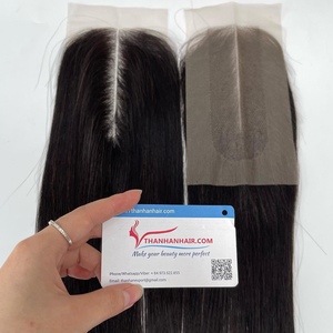 Cierres de cabello humano 2x6 Cierres Kimk Cabello natural de calidad para mujeres negras, Onda de agua, Recto - Product Image 1