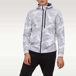 Sweats à capuche zippés personnalisés de couleur camouflage basique pour hommes, sweats à capuche zippés de haute qualité pour hommes - Product Image 1