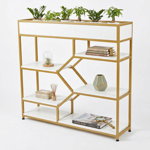 KTB68135 Standing Type Decorative Shelf 120x30x110cm with <b>Plant</b> Compartment for Living Room - Product Image 1
