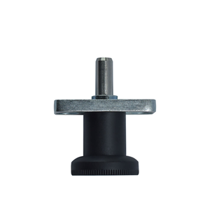 HM358 Goupille à ressort indexable de haute qualité avec plaque à bride carrée et bouton de commande noir - Product Image 1
