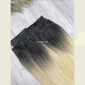 CLIP haut de gamme dans les extensions de cheveux vietnamiennes produites avec la technique slave offrant une brillance et une force durables - Product Image 4