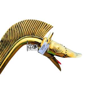 Celtic Deskford Carnyx Handcrafted Brass <b>Musical</b> <b>Instrument</b> for Desk or Wall Display - Product Image 3