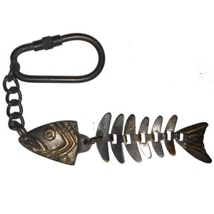 Bonne qualité poisson métal laiton porte-clés en gros luxe Vintage article extérieur indien artisanat article nouveau Design 2025 Top produit - Product Image 2