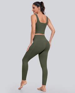 Pantalon de yoga taille haute en polyester spandex respirant pour femme motif solide sexy Leggings longs grande taille Logo personnalisé - Product Image 2