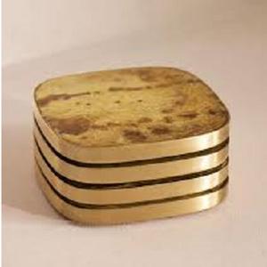 Custom <b>Shape</b> Brass Coasters Non-Slip Protection <b>Table</b> From Damage, Diatomaceous Coasters Absorbent Tableware Coasters Mats Pads - Product Image 1