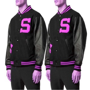 Customized Design Men's Baseball Letterman Varsity Wool Leather <b>Jacket</b> for Man College Baseball <b>Jacket</b> For Men Sportswear - Product Image 5
