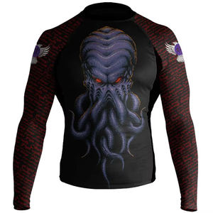 Camisas de compresión de fitness diseñadas 2025 para hombres Impresión de sublimación personalizada MMA BJJ GI Rash Guard OEM/ODM aceptado para adultos - Product Image 1