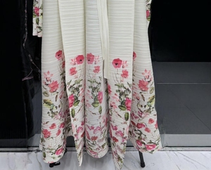 Best Quality Women Cotton Kaftan Dress Handmade Turkish Floor Length Long Sleeve Soft Breathable Fabric Loose Fit Casual Party - Product Image 3