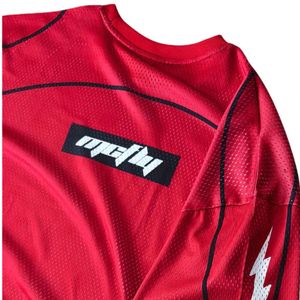 Maillot d'entraînement de football rouge en maille légère pour hommes, uniforme de sport personnalisé, fabricant OEM - Product Image 1