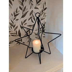 Portavelas de metal de hierro colgante increíble en forma de estrella para Aniversario de cumpleaños y decoración de Navidad - Product Image 1