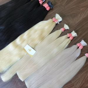 Extensiones de cabello de lujo liso no Remy virgen de alta calidad a granel 100g mejor precio al por mayor de Vietnam para cabello humano crudo - Product Image 1