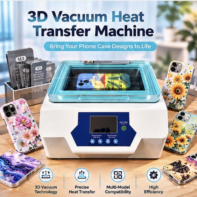 New 3D Phone Case Sublimation Machine High Quality Heat Press Printer for DIY Custom Mobile Cover Printing