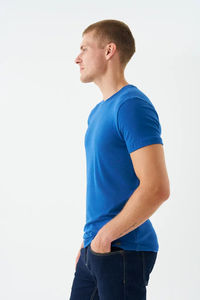 Custom 13 Tee Venta al por mayor de los hombres de gran tamaño liso Camiseta 100% algodón con fibra de bambú logotipo personalizado diseño liso - Product Image 5