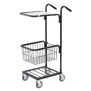 Heavy Duty Black KM153-htbs Office <b>Trolley</b> Four-Wheel 100kg Load Capacity Customizable OEM Support Mini Shopping <b>Platform</b> Cart - Product Image 1