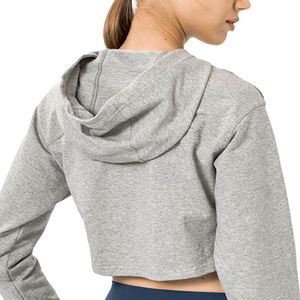 Sweat-shirts pour femmes en molleton avec broderie 3D effet délavé, teinture unie, prix d'usine, marque privée, haute qualité - Product Image 4