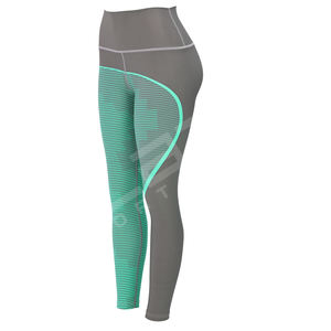 Mallas de yoga sublimadas hechas a medida 2025 para mujer, pantalones largos de cintura elástica de alta calidad con patrón sólido - Product Image 1
