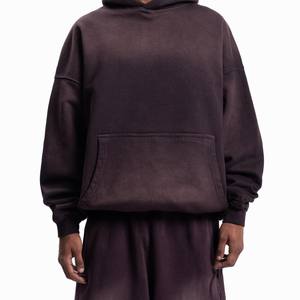 Sudaderas con Capucha Extra Grandes de Estilo Vintage para Hombre, Lavadas, de Algodón Grueso, Estilo Urbano, con Logotipo Personalizado, Fabricante OEM - Product Image 5