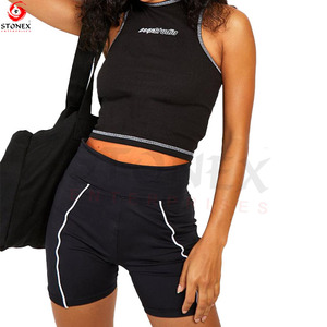 Shorts pour femmes hanches levage coupe serrée taille haute Fitness course en plein air en gros personnaliser Logo - Product Image 5