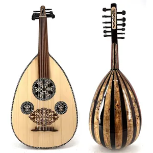 Oud Profesional de 11 Cuerdas - Lira Árabe Hecha a Mano con Incrustaciones de Ébano y Madera de Burl - Product Image 1