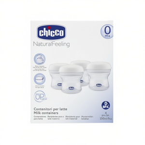 Set of 4 Chicco Breast Milk <b>Containers</b> 150ml NATURAL FEELING 00002257200000 Food <b>Storage</b> & <b>Container</b> - Product Image 3