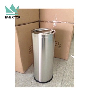 DB-35O 4.5 Gallon Stainless Steel Swivel Door Lid Waste Trash <strong>Bin</strong> <strong>Swing</strong> Top Dustbin Trashbin Swingtop Wastebin Entryway Bathroom - Product Image 5